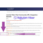 Joomla Viber Chat Community URL Integration Module
